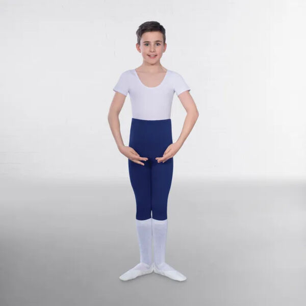 1st Position Male Short Sleeve Scoop Neck Leotard Thumbnail