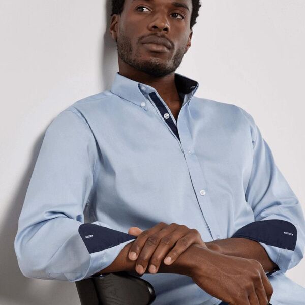 CONTRAST OXFORD L/S BUTTON DWN Thumbnail