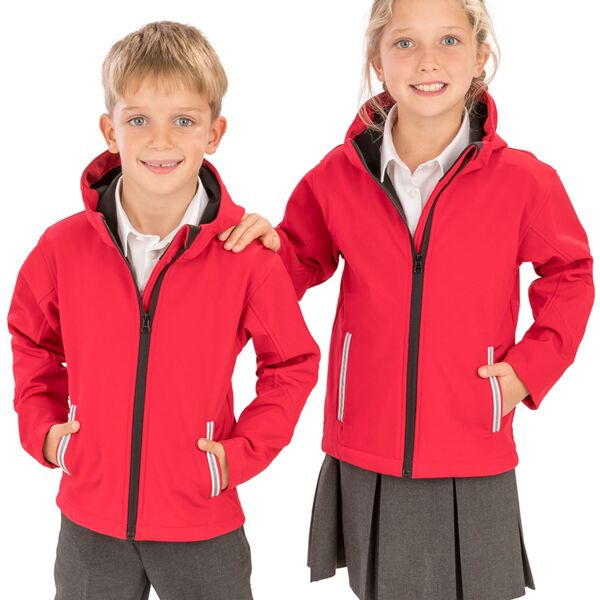 Kids Hooded Soft Shell Jacket. Thumbnail