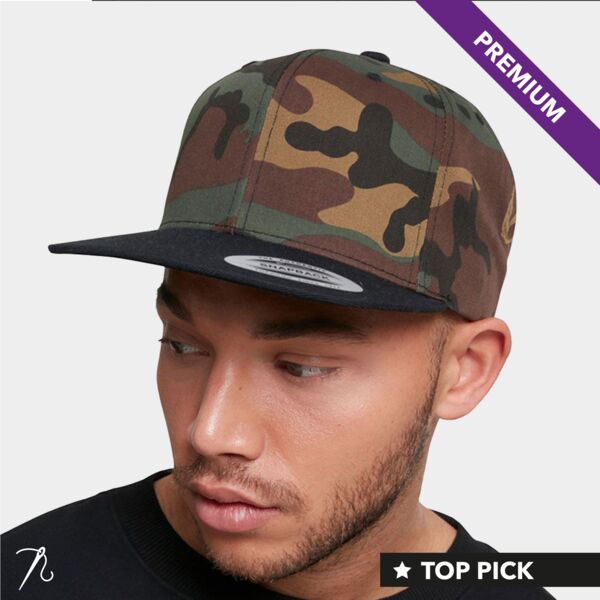 Two Tone Classic Camo Snapback Cap Thumbnail