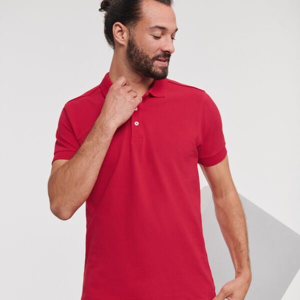 Russell Stretch Piqué Polo Shirt. Thumbnail