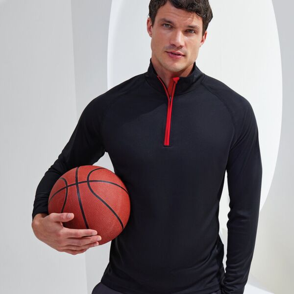 Long sleeve performance ¼ zip - With Nickname Thumbnail