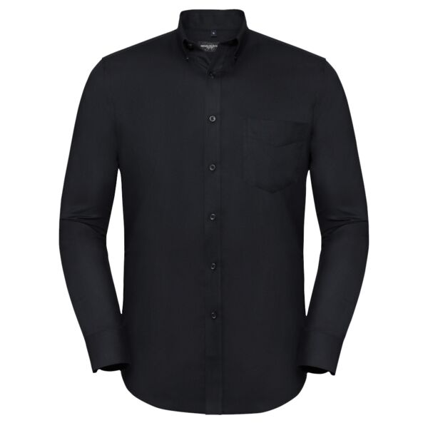 Russell Collection Tailored Long Sleeve Oxford Shirt Thumbnail