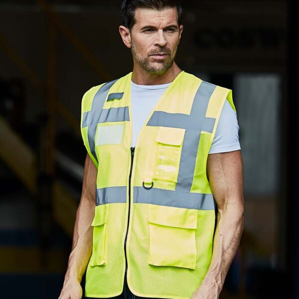 Yoko Hi-Vis Top Cool Open Mesh Executive Waistcoat (HVW820) Thumbnail