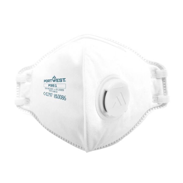 FFP3 Valved Dolomite Fold Flat Respirator (Pk20) Thumbnail