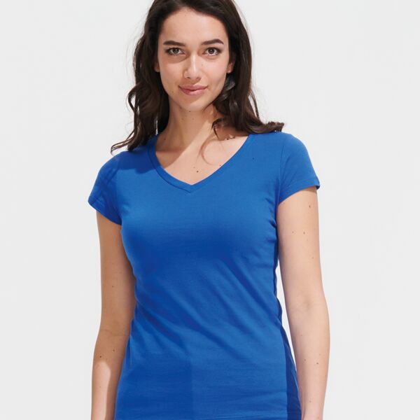 SOL'S Ladies Moon V Neck T-Shirt. Thumbnail