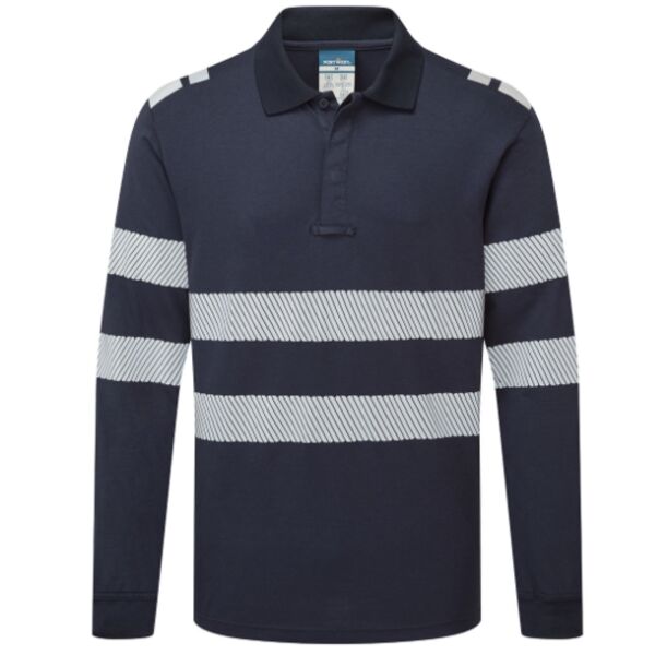 PW3 Modaflame Knit FR Long Sleeve Polo Shirt Thumbnail