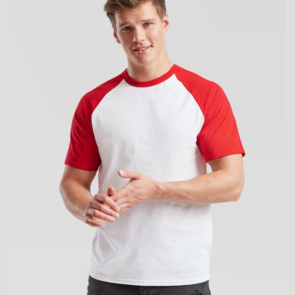 Fruit of the Loom Contrast Baseball T-Shirt with Nickname Thumbnail