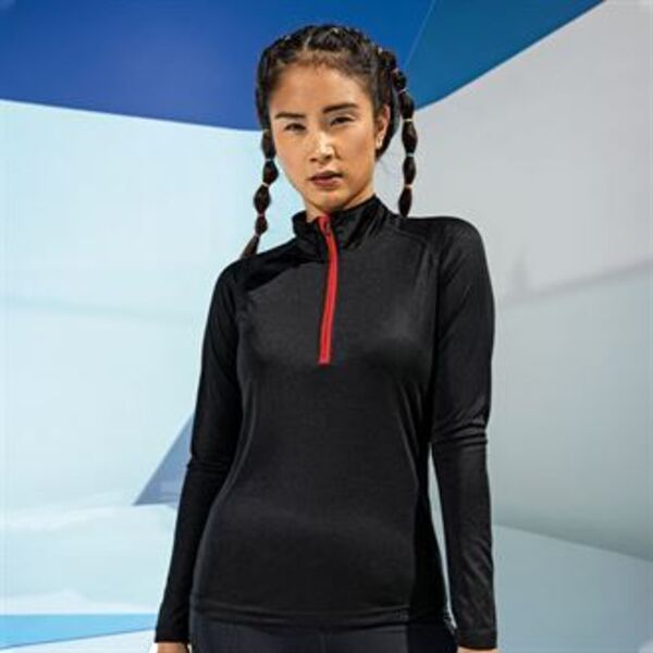 Women's TriDri® performance ¼ zip. Thumbnail