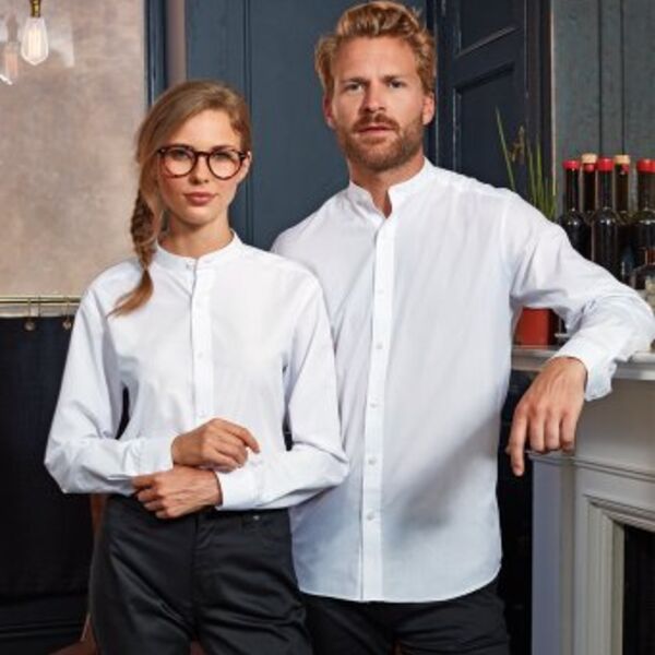 Premier Unisex Long Sleeve Grandad Shirt Thumbnail