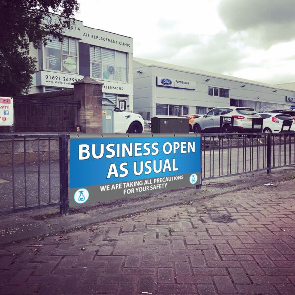 Business Open As Usual PVC Banner Thumbnail