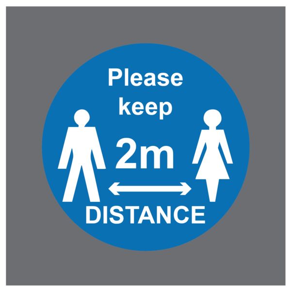 Keep Your Distance Floor Sticker Pack of 4 30cm Thumbnail