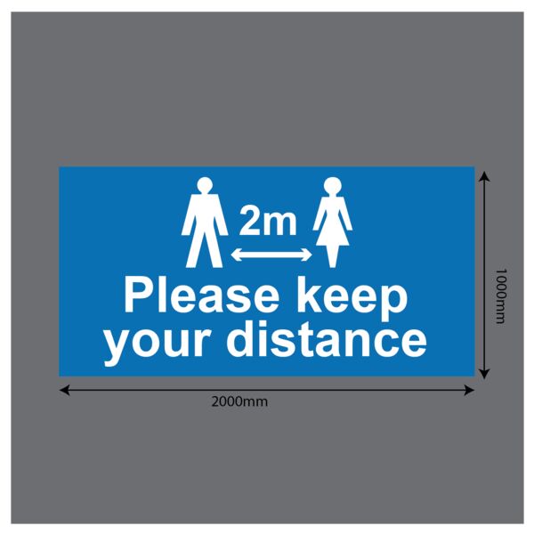Keep 2m Apart PVC Banner Thumbnail