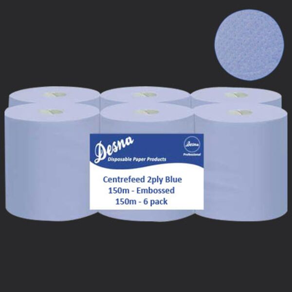 Centrefeed 2ply Blue Roll Thumbnail